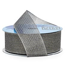 Open Weave Metallic Striped Ribbon