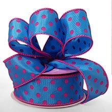 Circus Dots Wired Satin Ribbon