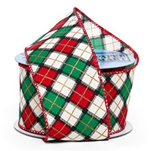 Plaid Patterned Christmas Ribbons