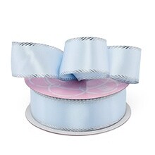 Striped Metallic Edge Satin Ribbon