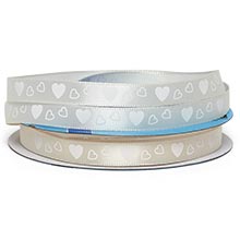 Hearts On Narrow Satin Ribbon