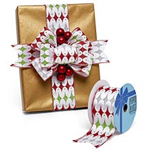 Prints & Patterned Christmas Natural Wired Ribbons