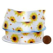 Sunflower Print Ribbon