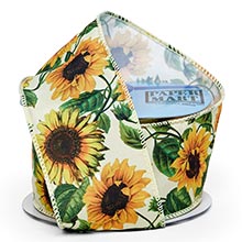 Sunflower Print Ribbon