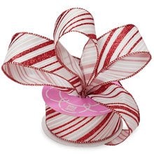 Striped Christmas Wired Ribbons