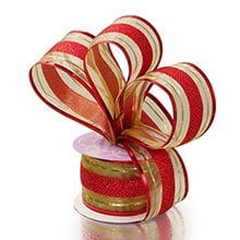 Wendy Striped Holiday Ribbon