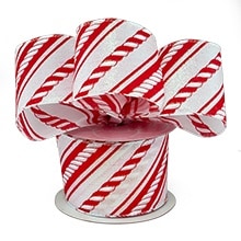 Striped Christmas Wired Ribbons