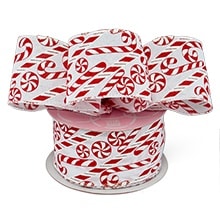 Glitter Christmas Wired Ribbons