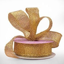 Gold/Silver Textured Weave Metallic Ribbon