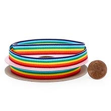 Narrow Rainbow Grosgrain Ribbon