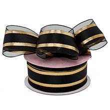 Metallic Edged Satin Center Ribbon