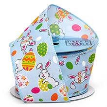 Bunnies & Eggs Wired Ribbon