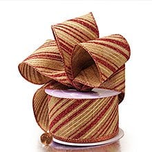 Striped Christmas Wired Ribbons