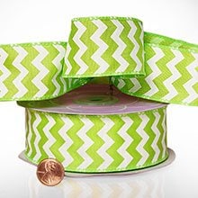 Satin Wired Chevron Ribbon