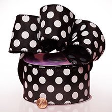 Jumbo Polka Dot Wired Satin Ribbon