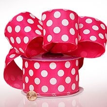 Jumbo Polka Dot Wired Satin Ribbon