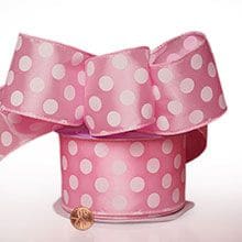 Jumbo Polka Dot Wired Satin Ribbon