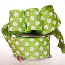 Jumbo Polka Dot Wired Satin Ribbon