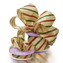 Christmas/Hanukkah Striped Ribbon