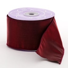 Wide Heavy Weave Shimmery Ribbon - Burgundy