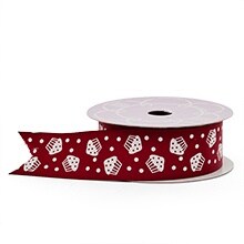 Cupcake Print Grosgrain Ribbon