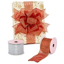 Metallic Pink Iridescent Wired Ribbon