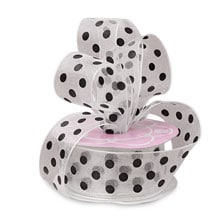 Sheer Polka Dot Wired Ribbon