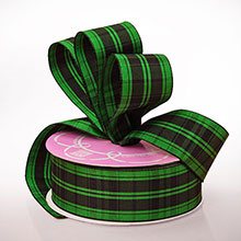 Plaid Linen-Look Wired Ribbon