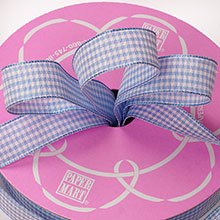 Wendy Gingham Wired Ribbon