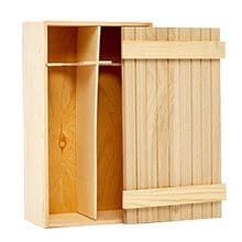 Pine Slat Top Wine Wood Box