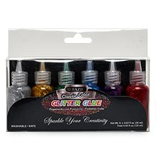 Fine Grain Glitter Glue - Classic Colors - 0.67 fl oz