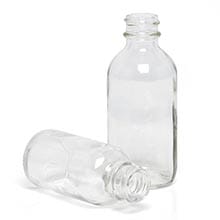 Boston Round Glass Bottles (No Cap)