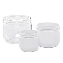 4oz Glass Jar Screw Top - Clear Jar with White Lid (90 - 9,000 Count) 90 Count - Mj Wholesale