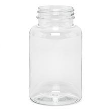 Wide Mouth Round Clear PET Bottles & Child-Resistant Caps