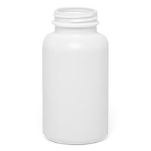 Wide Mouth Round White HDPE Bottles & Child-Resistant Caps