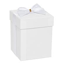 Solid Colored Square Gift Boxes with Lid & Bow