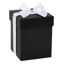 Solid Colored Square Gift Boxes with Lid & Bow