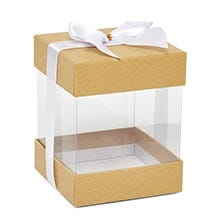 Square Gift Boxes with Lid & Bow