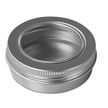 4oz Square Window Steel Tin Can | Quantity: 24 | Width: 2 3/8 inch by Paper Mart