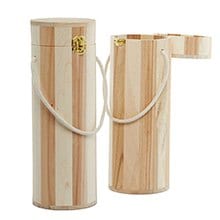 Natural Wood Wine Carrier