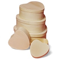 Heart Bentwood Box 5pc Set