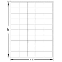 1-1/2" X 1" Blank White Labels - Rectangle