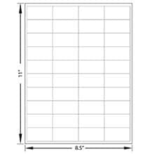 2" X 1" Blank White Labels - Rectangle