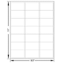 2-1/2" X 1-1/2" Blank White Labels - Rectangle