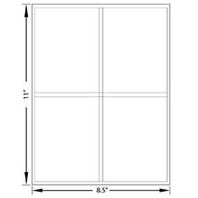 3" X 5" Blank White Labels - Rectangle