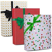  Flexicore Packaging Gray Polka Dot Print Gift Wrap