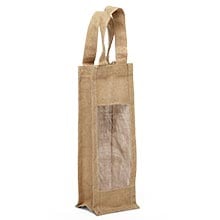 Jute Wine Bags with Window