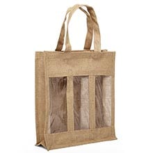 Jute Wine Bags with Window