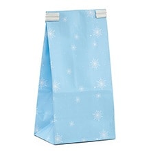 Snowflake Patterned Tin Tie Bags