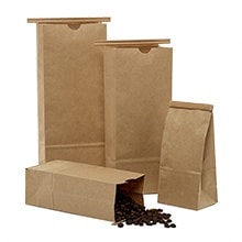 16oz Kraft Compostable Paper Bag with Tin Tie